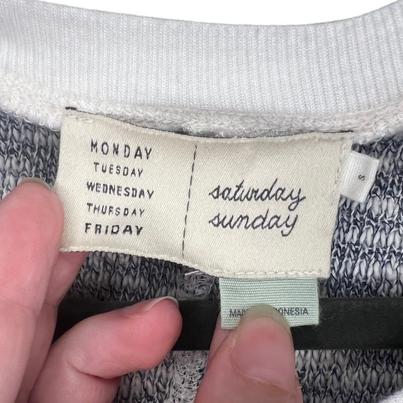 Anthropologie Saturday Sunday Theo Cropped Short Sleeve Summer Sweater Small - Picture 5 of 5